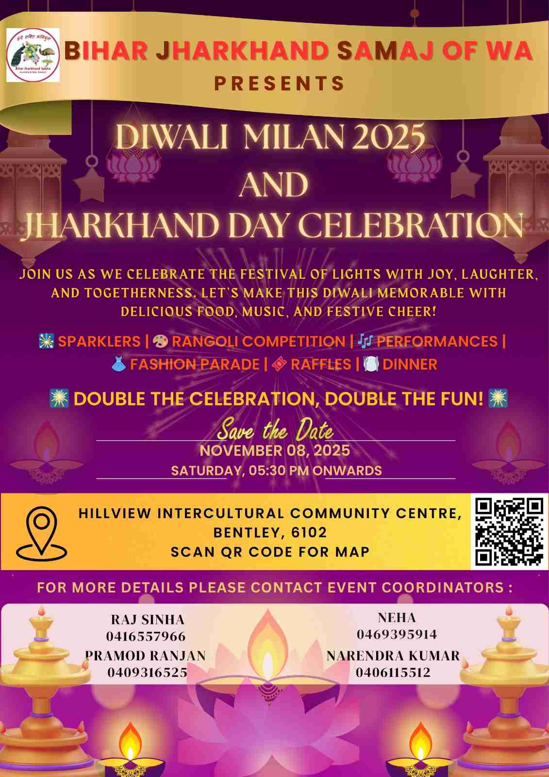 BJSM Diwali 2025 and Jharkhand Divas Celebration – A Night of Lights, Music, and Togetherness