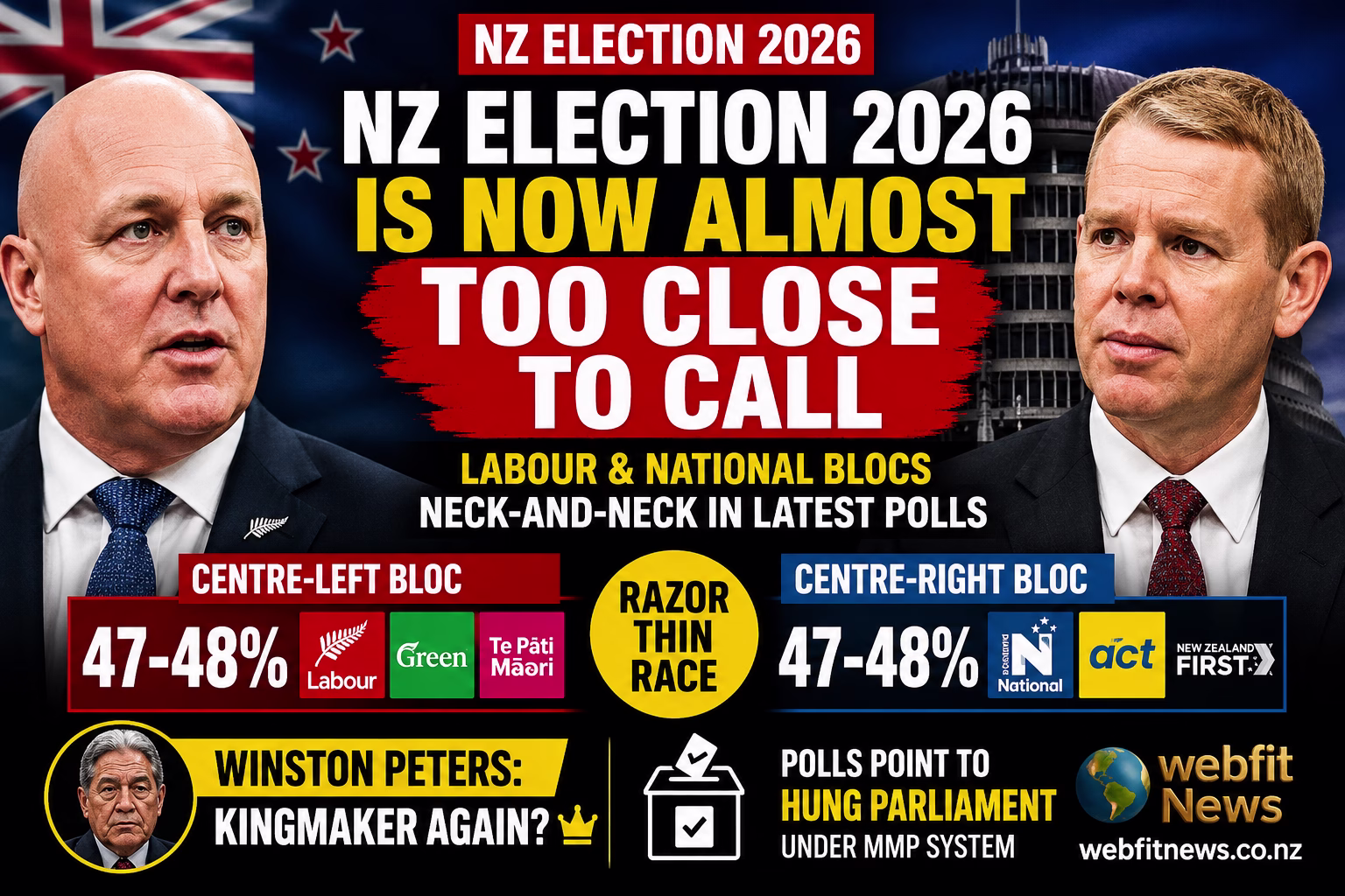 NZ Election 2026 Is Now Almost Too Close To Call