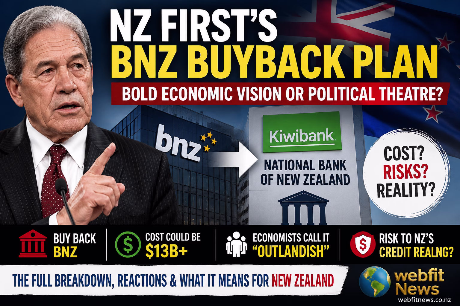 NZ First’s BNZ Buyback Plan: Bold Economic Vision or Political Theatre?