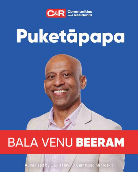 Candidate Q&A: Bala Venu Beeram, Puketāpapa Local Board