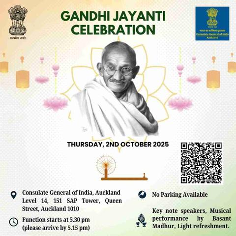 Gandhi Jayanti 2025: CGI Auckland to Commemorate Bapu’s Legacy on 2 October