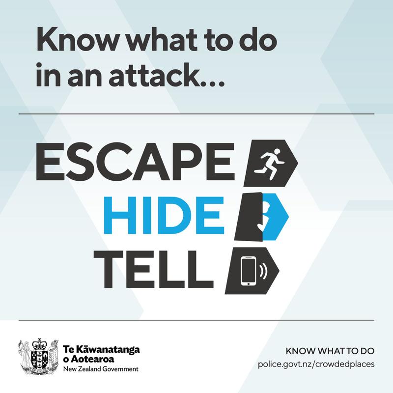 Police launch nationwide “Escape. Hide. Tell.” awareness push for crowded places