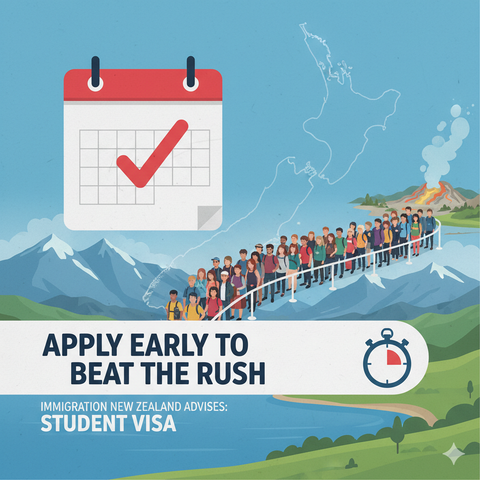 Apply Early to Beat the Student Visa Rush, Advises Immigration New Zealand