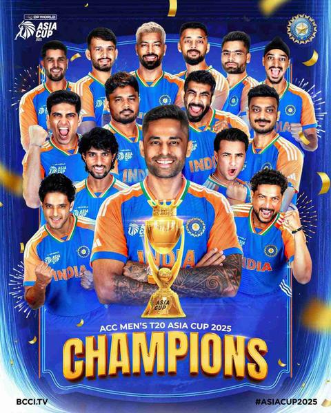 India Crowned Champions of ACC Men’s T20 Asia Cup 2025