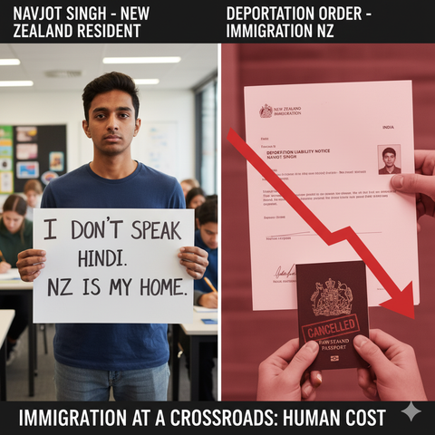 “I Don’t Speak Hindi”: Deportation Case of 18-Year-Old Navjot Singh Sparks Immigration Debate in New Zealand