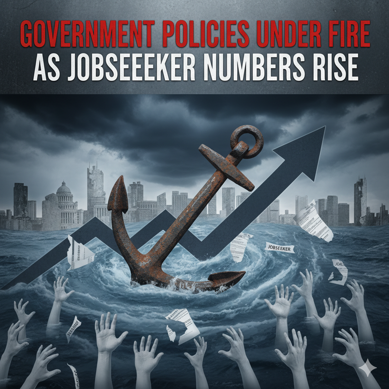 Government Policies Under Fire as Jobseeker Numbers Rise