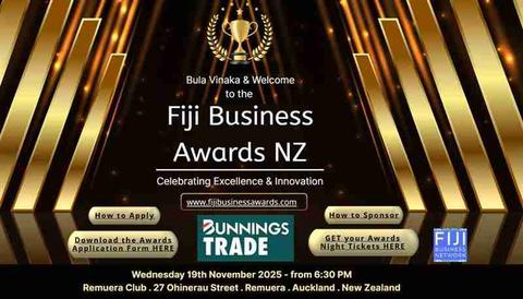 Fiji Business Awards NZ 2025 to Celebrate Excellence, Innovation, and Community Impact