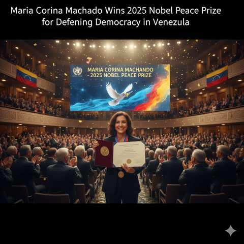 Maria Corina Machado Wins 2025 Nobel Peace Prize for Defending Democracy in Venezuela