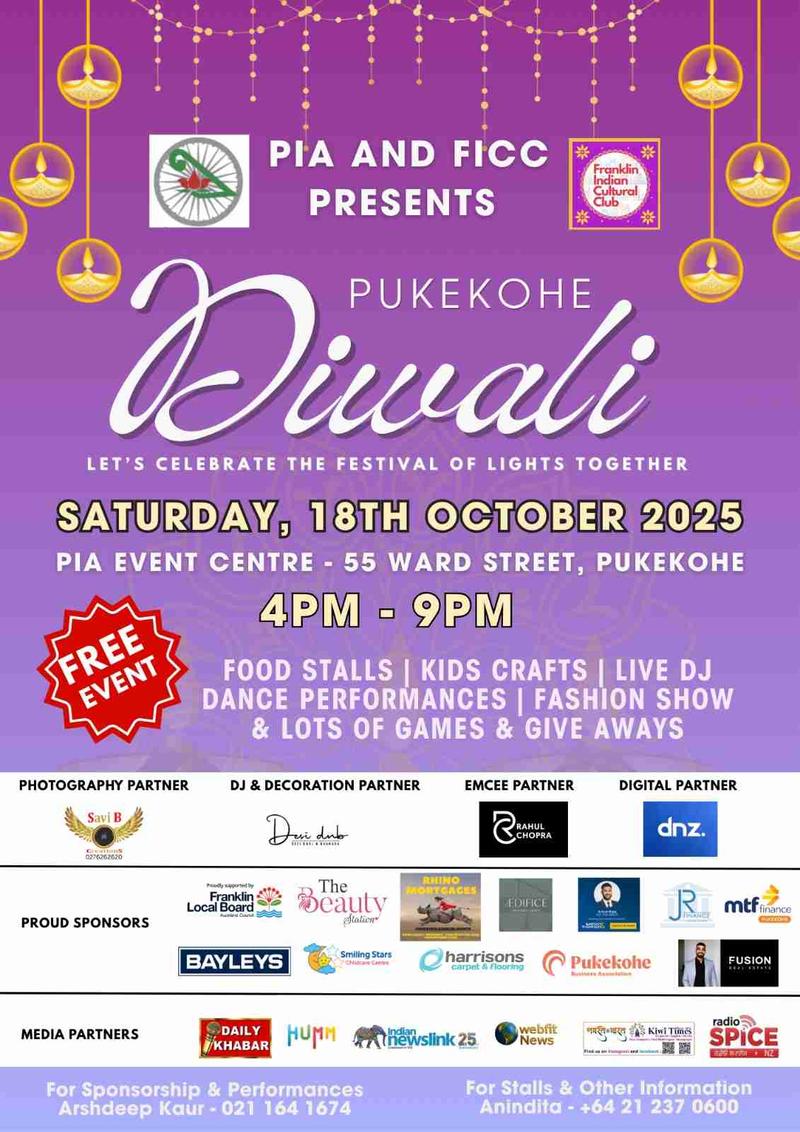 Pukekohe Diwali The Big Night of Dance Food and Community