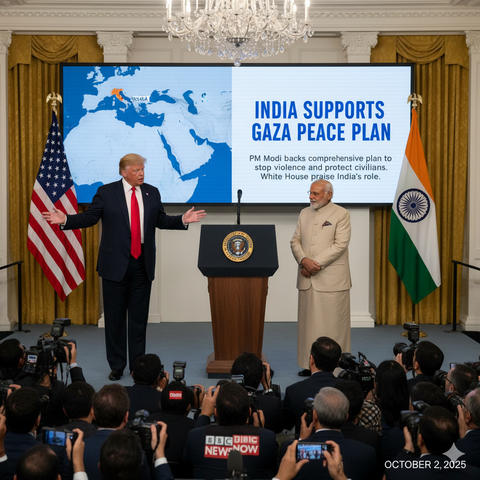 White House Praises India’s Modi for Supporting Gaza Peace Plan