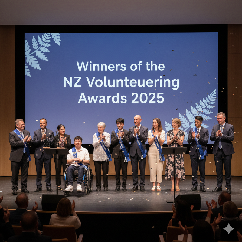 Winners of the NZ Volunteering Awards 2025