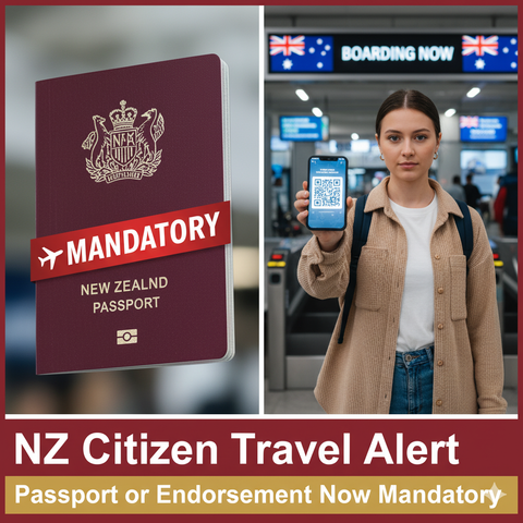 NZ Citizen Travel Alert: Passport or Endorsement Now Mandatory