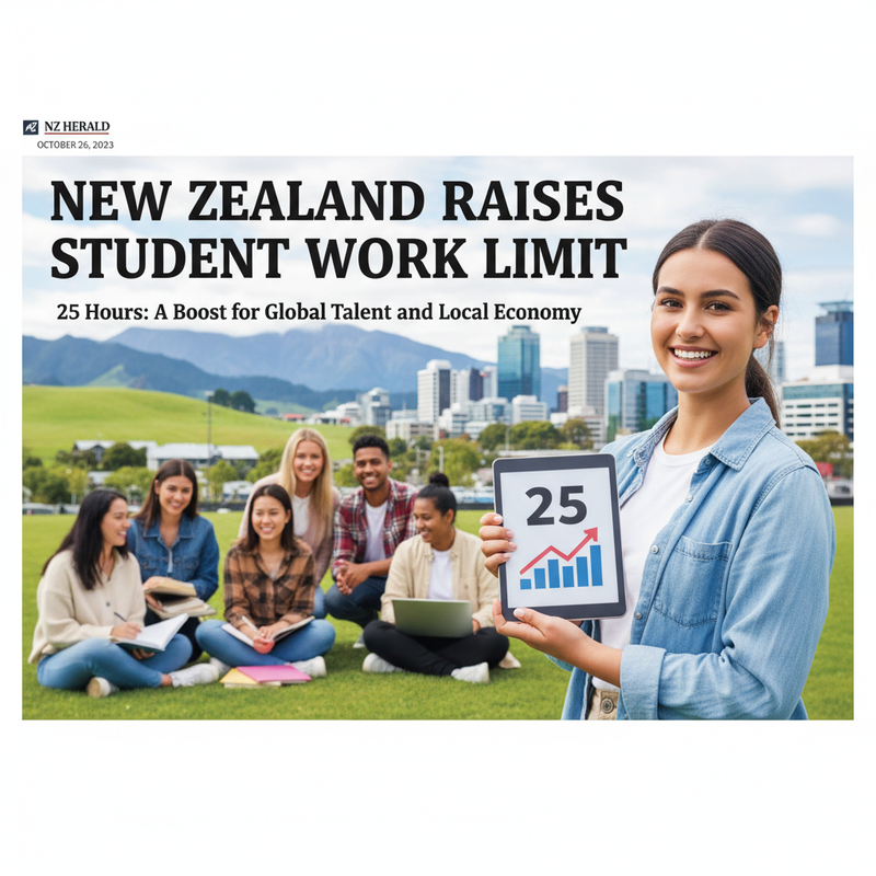 New Zealand Raises Student Work Limit to 25 Hours: A Boost for Global Talent and Local Economy