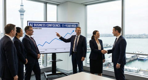 Business Confidence in New Zealand Rises to Highest Level in 11 Years