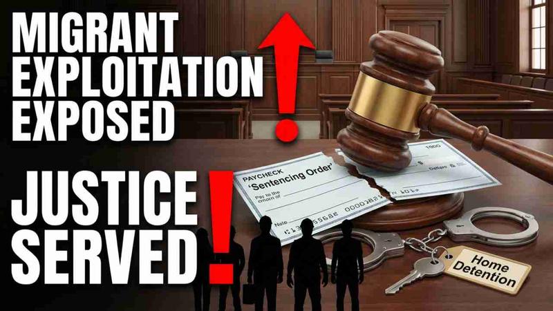 An Auckland and Hamilton business owner has been sentenced to home detention after exploiting migrant workers and failing to pay nearly $50,000 in wages and entitlements.