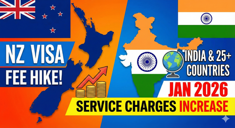 New Zealand to Increase Visa Application Centre Fees in India and 25 Other Countries from January 2026