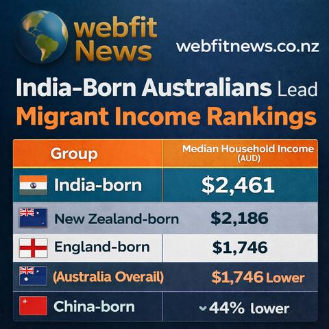 Census Data Shows India-Born Migrants Lead Income and Economic Contribution Across Major Economies