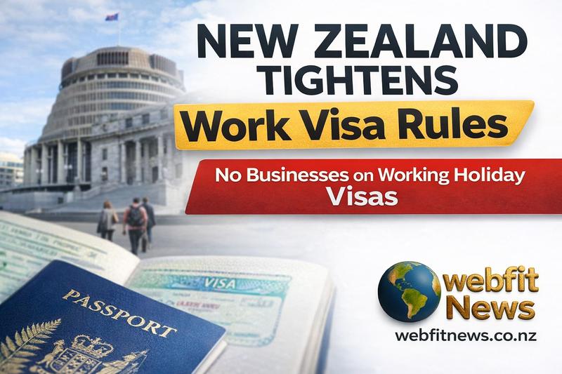 New Zealand Tightens Open Work Visa Rules: Working Holiday Holders Barred from Running Businesses, Relief for Partner Visa Migrants