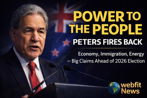 Winston Peters’ “Power to the People” Speech Signals Aggressive Political Reset Ahead of 2026 Election