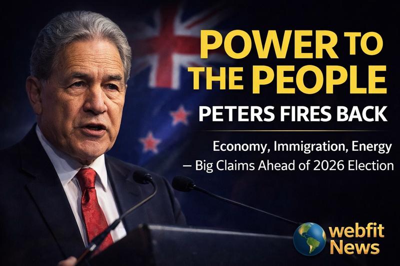 Winston Peters’ “Power to the People” Speech Signals Aggressive Political Reset Ahead of 2026 Election