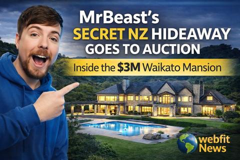 MrBeast’s Secret NZ Hideaway Goes Up for Auction: Inside the Waikato Mansion That Hosted a Billionaire Creator
