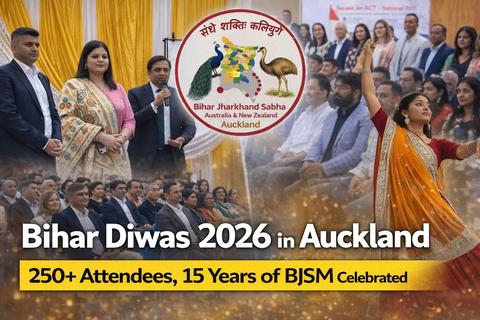 Bihar Diwas 2026 in Auckland: 15 Years of BJSM Marked by Unity, Culture, and Political Presence