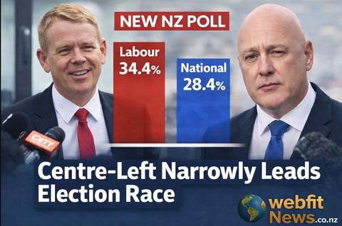 New Poll Suggests Tight Election Race in New Zealand as Centre-Left Edges Ahead