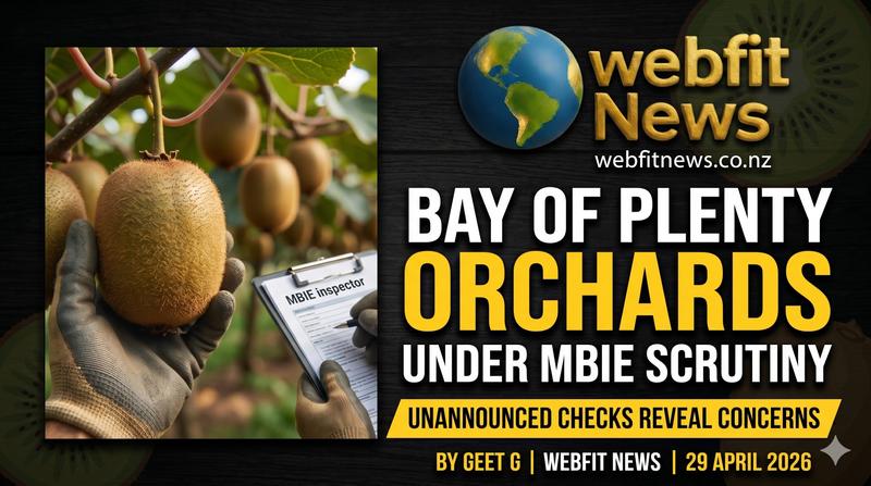 MBIE Cracks Down on Kiwifruit Orchards in Bay of Plenty