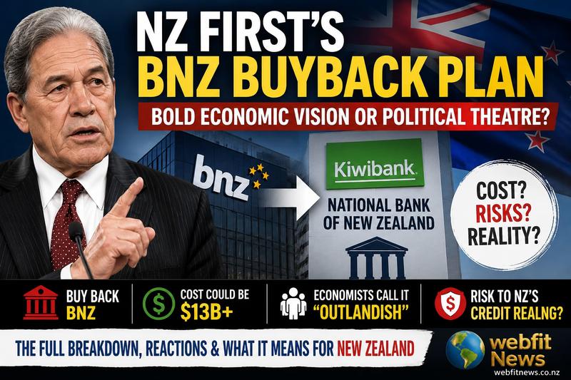 NZ First’s BNZ Buyback Plan: Bold Economic Vision or Political Theatre?