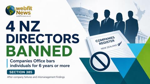 Four NZ Directors Banned After Company Failures Linked To Mismanagement