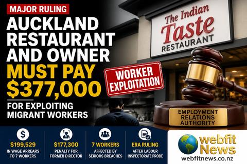 Auckland Restaurant and Former Director Ordered to Pay $377K Over Migrant Worker Exploitation