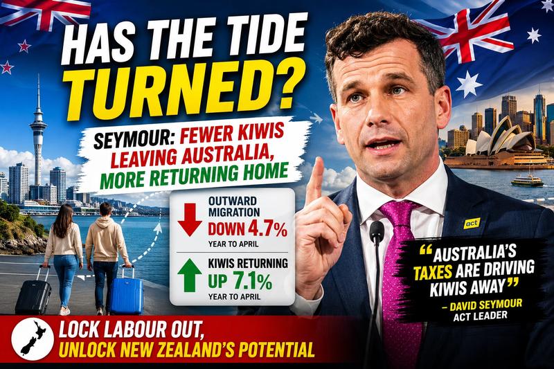 David Seymour Claims Fewer Kiwis Are Leaving for Australia as Migration Trends Shift