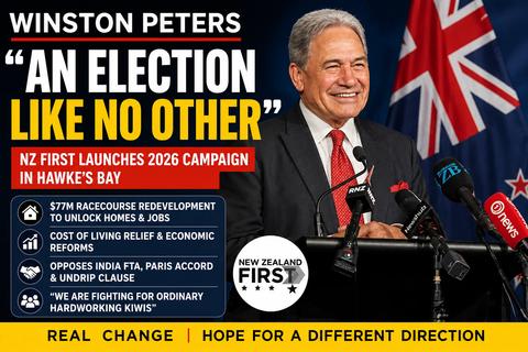 Winston Peters Launches NZ First Election Campaign with Strong Policy Agenda