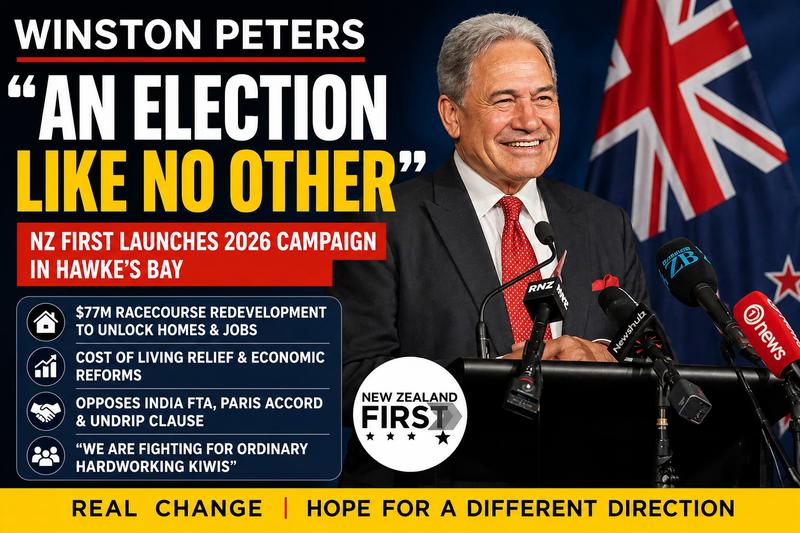 Winston Peters Launches NZ First Election Campaign with Strong Policy Agenda