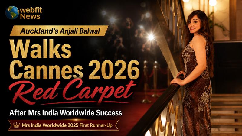 Anjali Balwal Represents New Zealand on the Cannes Red Carpet