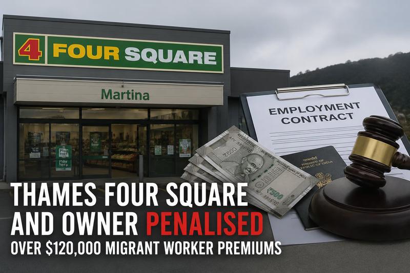 Thames Four Square and Owner Penalised Over $120,000 Migrant Worker Job Premiums