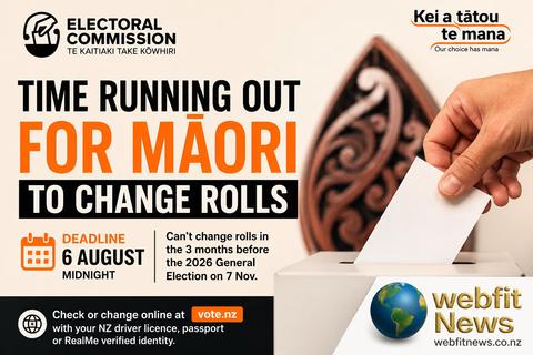 Māori Voters Have Until 6 August to Change Electoral Rolls