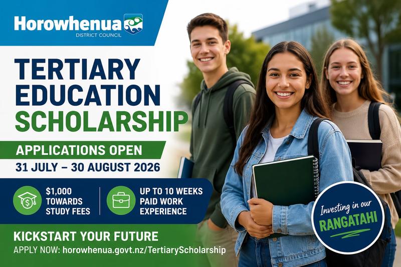 Horowhenua Tertiary Scholarship Offers $1,000 and Paid Work Experience