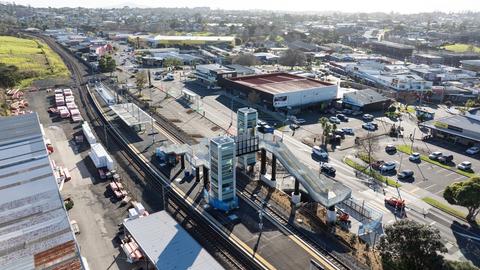 New Glen Innes station bridge arial view