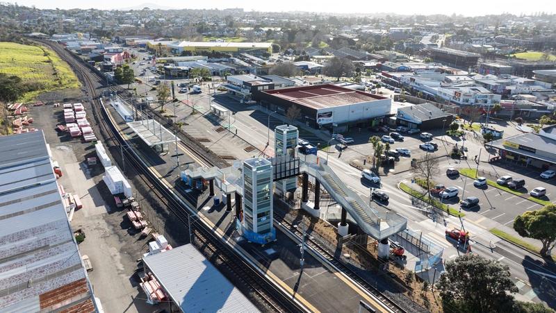 New Glen Innes station bridge arial view