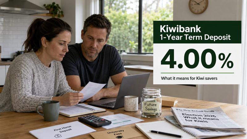Kiwibank Lifts 1-Year Term Deposit to 4%: What It Means for Kiwi Savers