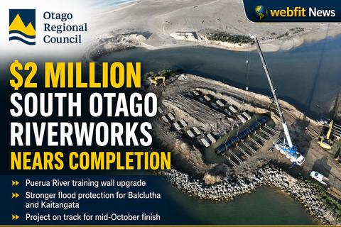 $2 Million South Otago Riverworks Near Completion, Boosting Flood Protection