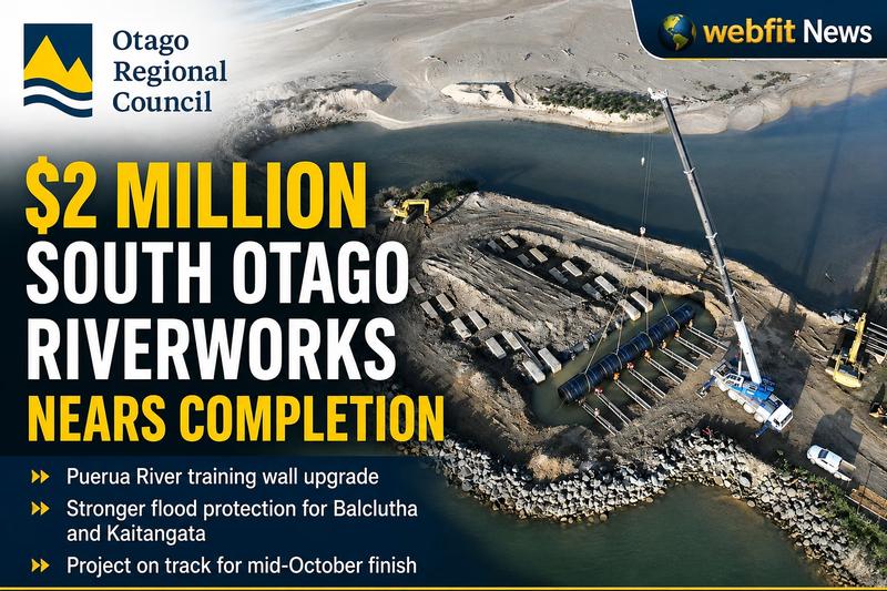 $2 Million South Otago Riverworks Near Completion, Boosting Flood Protection