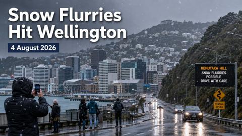 Snow Falls Across Wellington as Rare Polar Blast Reaches the Capital