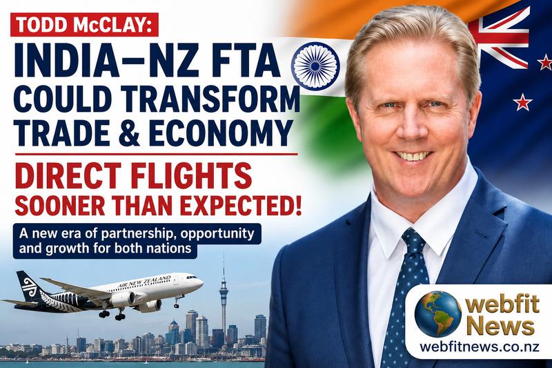 Todd McClay Says India Free Trade Agreement Could Transform New Zealand Economy and Bring Direct Flights Sooner