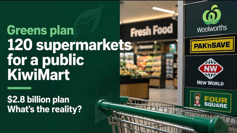 Greens want to create publicly owned ‘KiwiMart’ by forcing sale of 120 supermarkets. What does the data actually say?