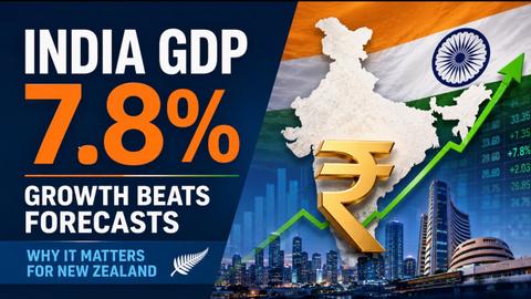 India’s economy grows 7.8%, beating forecasts as New Zealand trade ties deepen