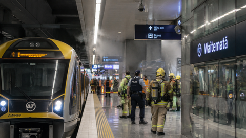 Fire disrupts Auckland City Rail Link on historic first day as delays and cancellations hit new network