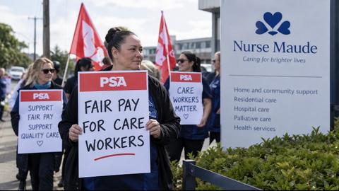 Nurse Maude support workers to strike again over pay and sick leave dispute