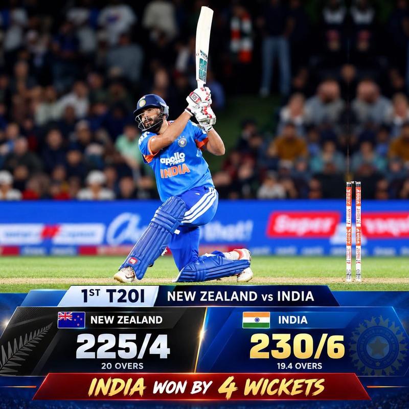 India Win Christchurch Thriller as BLACKCAPS Fight to the Final Over in Record T20 Chase